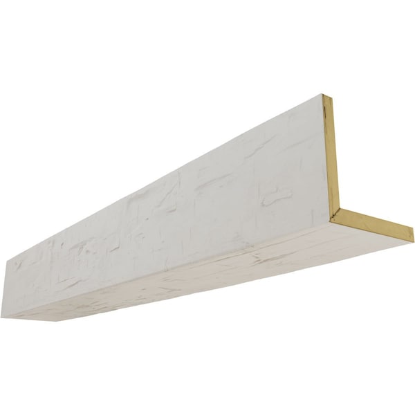 Ekena Millwork 2-Sided (L-beam) Hand Hewn Endurathane Faux Wood Ceiling Beam, Factory Prepped, 8"W x 10"H x 22'L BMHH2C0080X100X264UN - main
